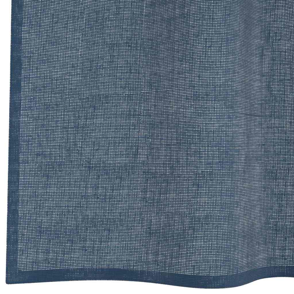 vidaXL Tende in Voile con Occhielli 2 pz Blu Reale