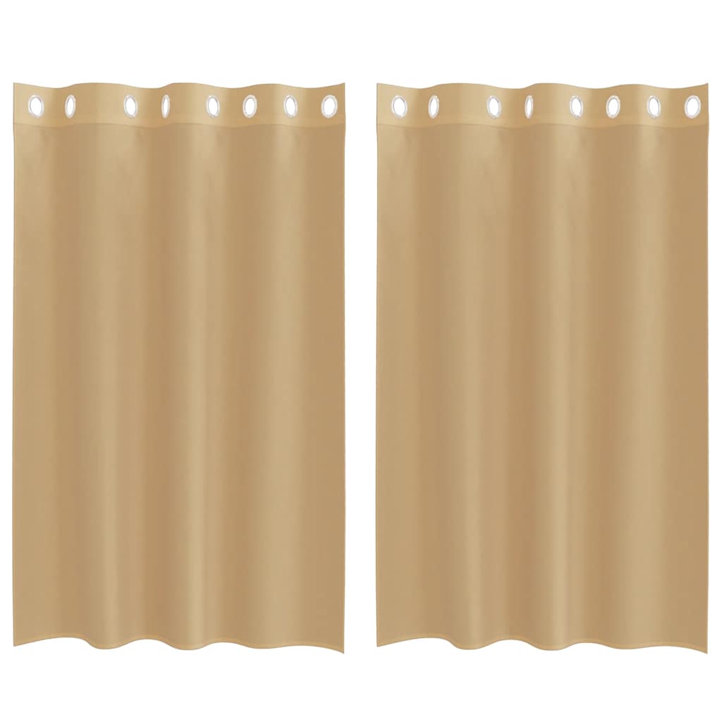 vidaXL Tende in Voile con Occhielli 2 pz Sabbia