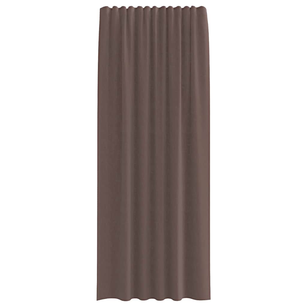 vidaXL Tende in Voile con Linguetta 2 pz Marrone