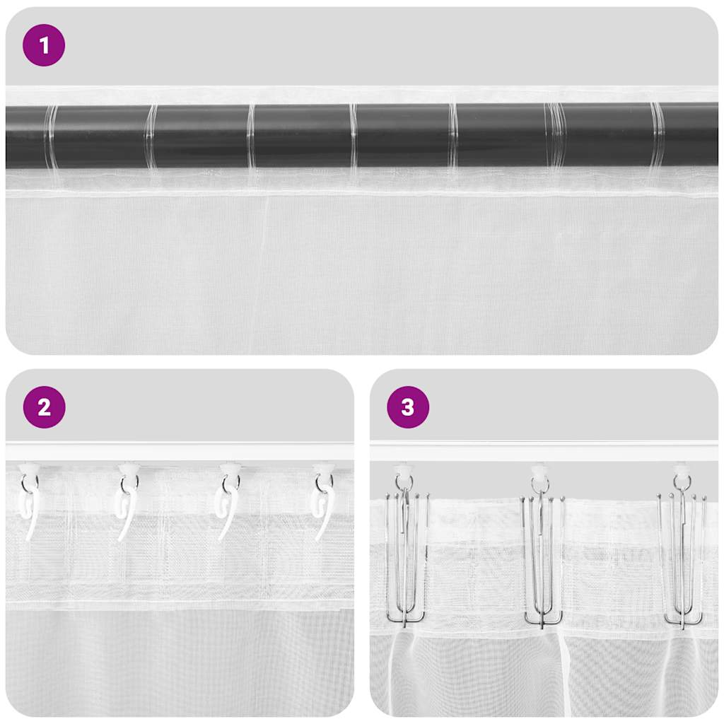 vidaXL Tende in Voile con Linguetta 2 pz Marrone