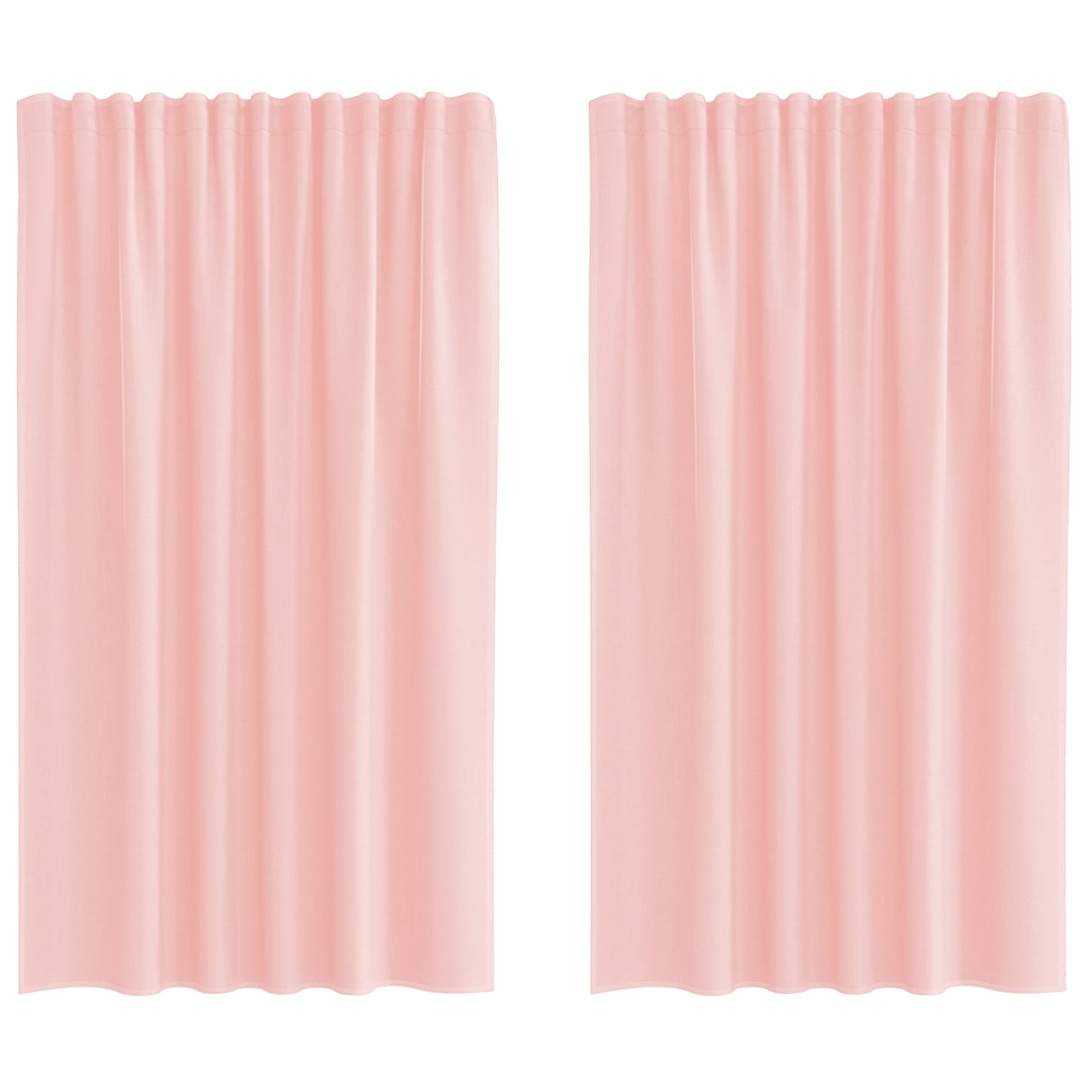 vidaXL Tende in Voile con Passanti 2 pz Rosa 140x175 cm