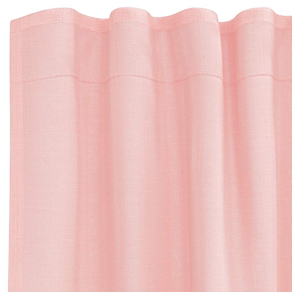 vidaXL Tende in Voile con Passanti 2 pz Rosa 140x175 cm