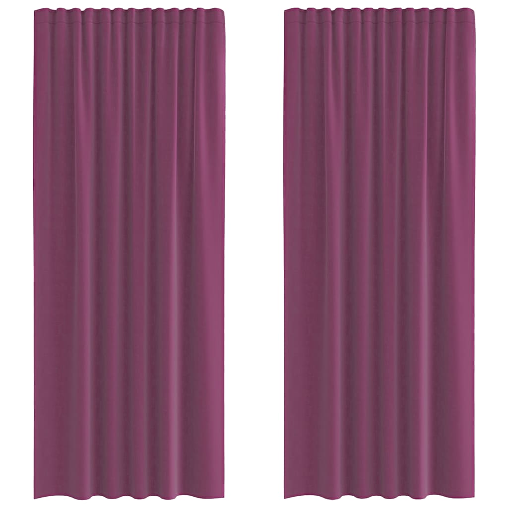 vidaXL Tende in Voile con Passanti 2 pz Viola 140x225 cm