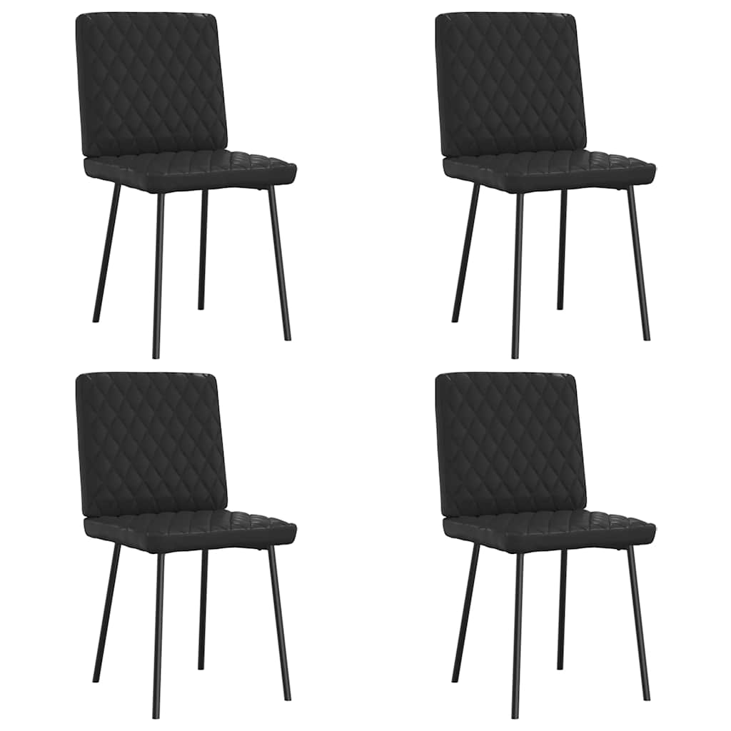 vidaXL Sedie da Pranzo 4 pz Nere in Similpelle