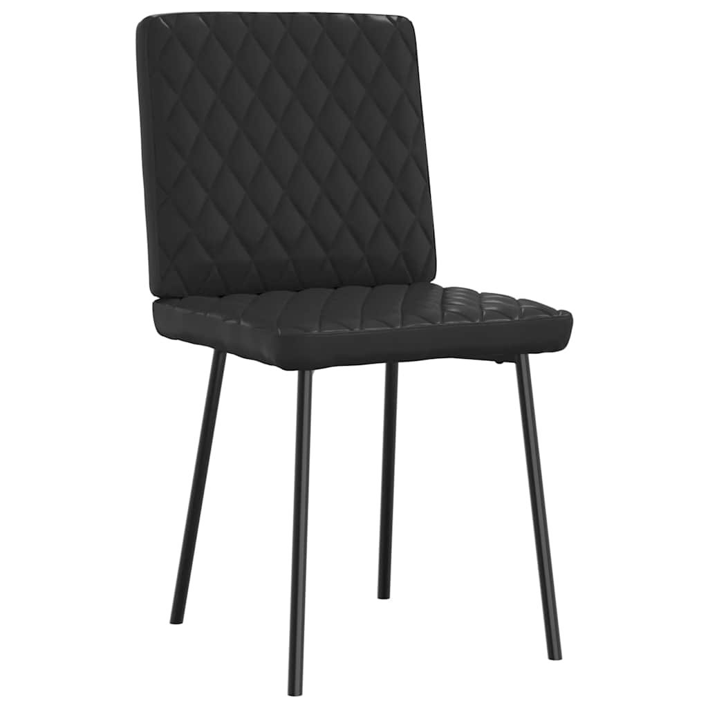 vidaXL Sedie da Pranzo 4 pz Nere in Similpelle