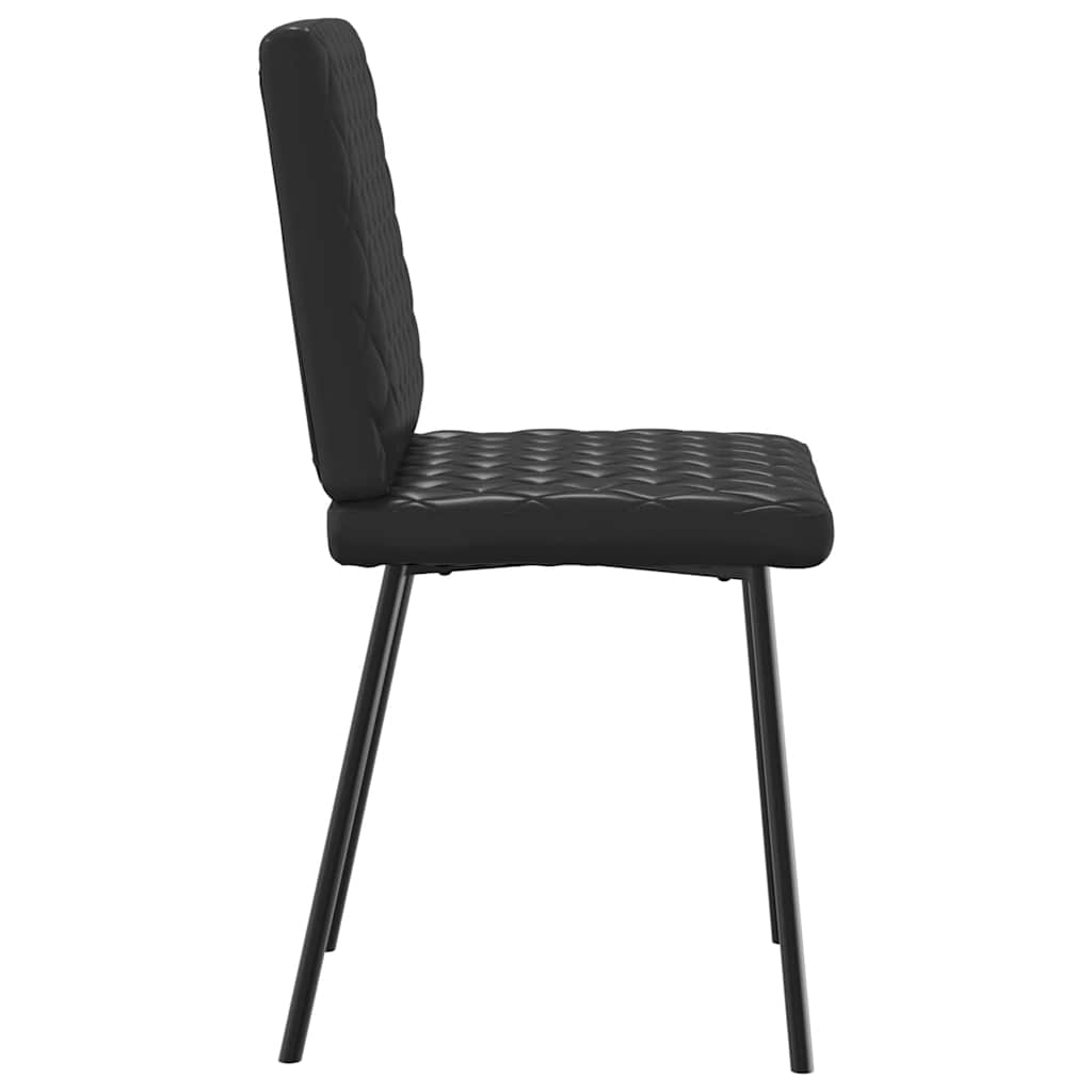 vidaXL Sedie da Pranzo 4 pz Nere in Similpelle