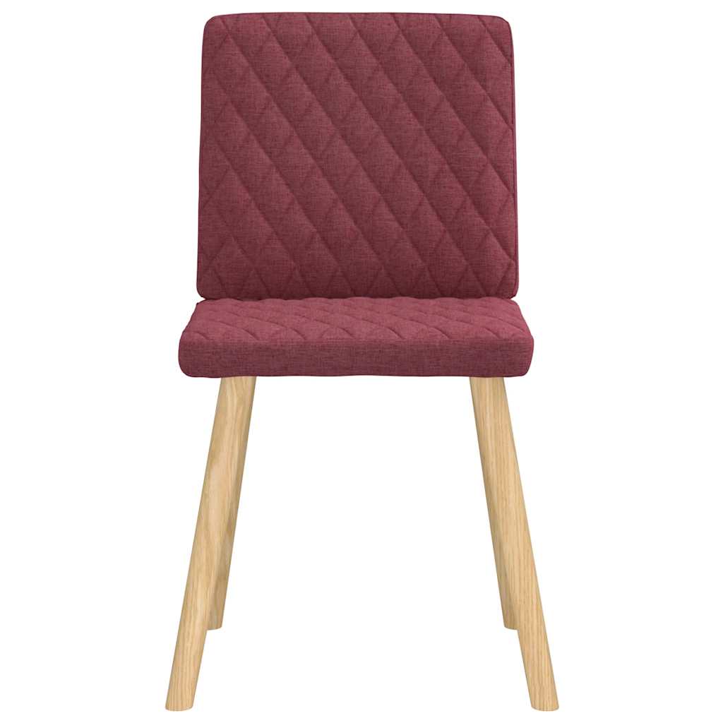 vidaXL Sedie da Pranzo 4 pz Rosso Vino in Tessuto