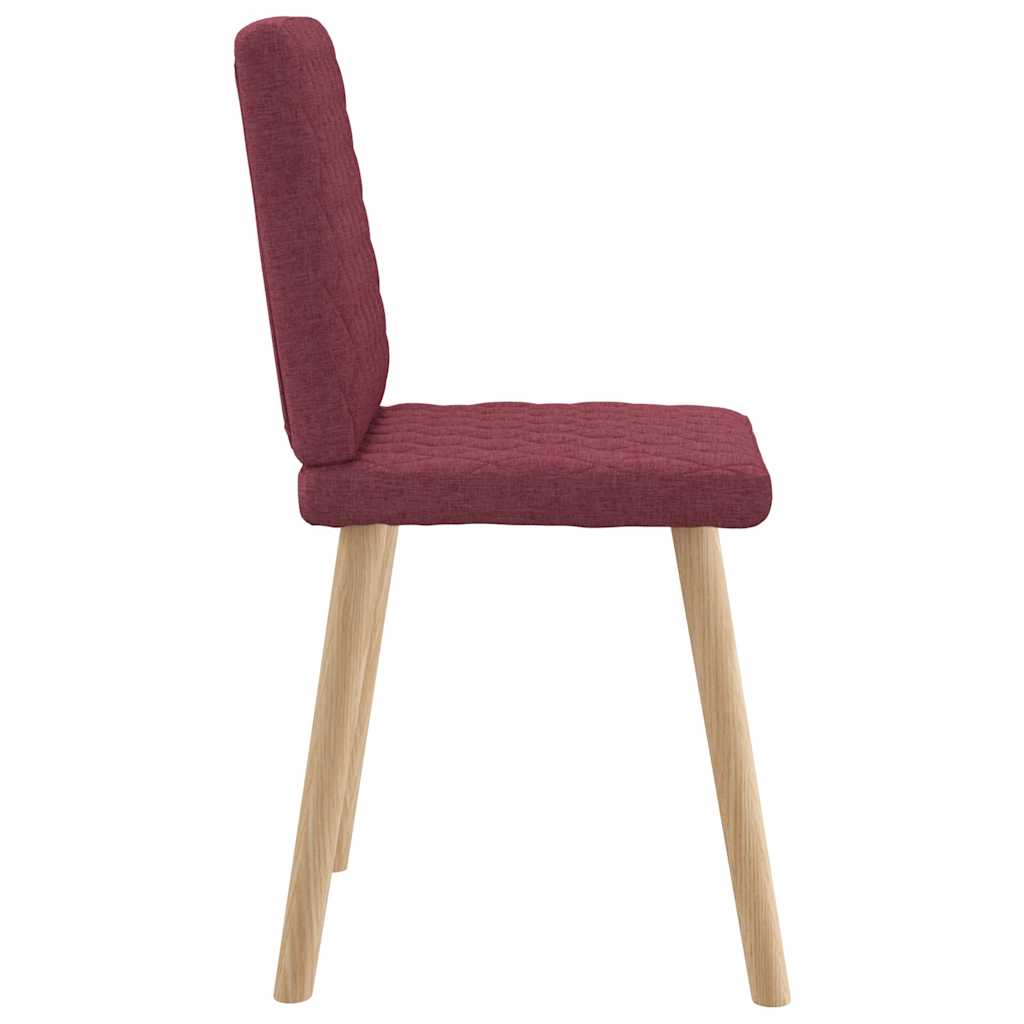 vidaXL Sedie da Pranzo 4 pz Rosso Vino in Tessuto
