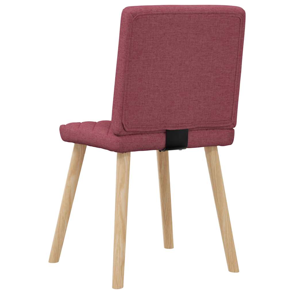 vidaXL Sedie da Pranzo 4 pz Rosso Vino in Tessuto