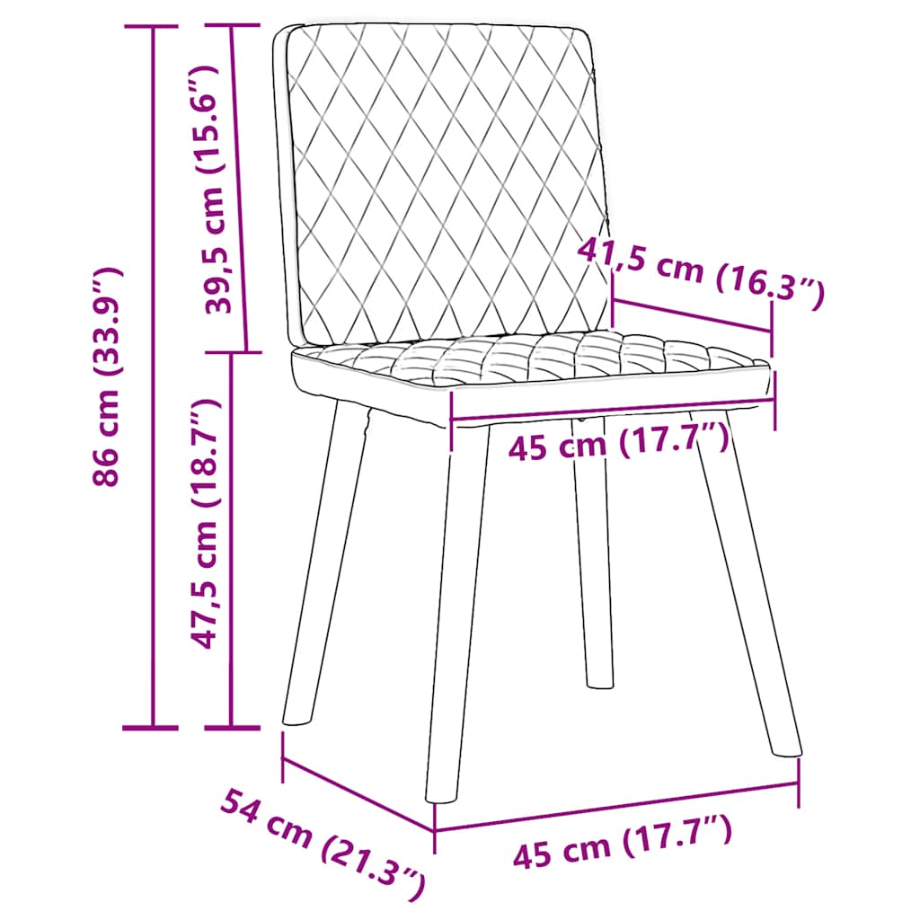 vidaXL Sedie da Pranzo 4 pz Lino