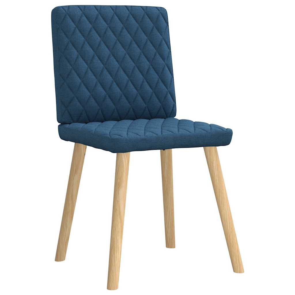 vidaXL Sedie da Pranzo 6 pz Blu in Tessuto