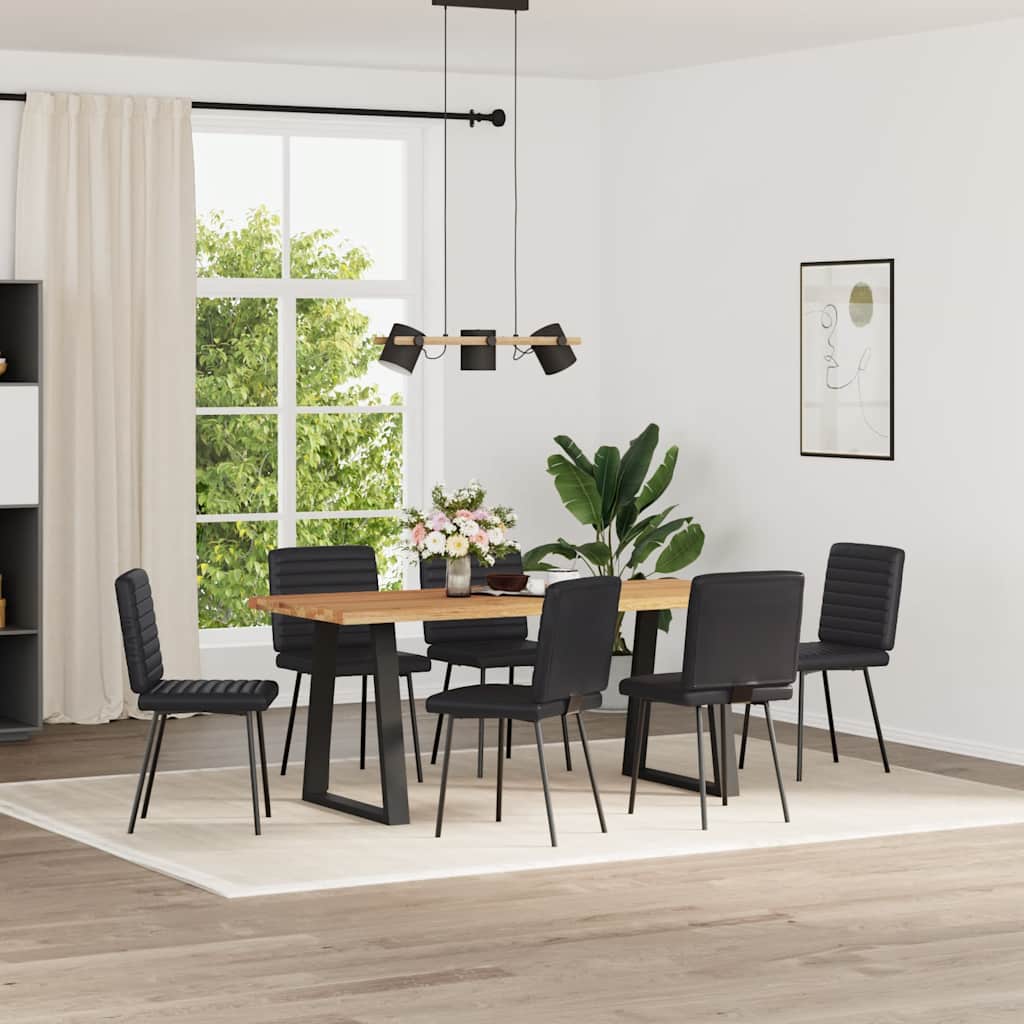 vidaXL Sedie da Pranzo 6 pz Nere in Similpelle