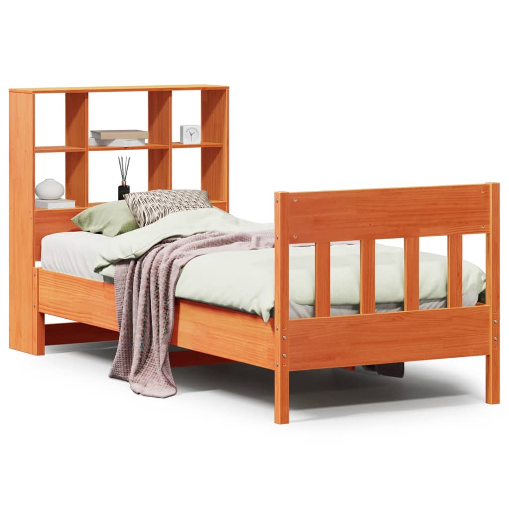 vidaXL Letto senza Materasso Marrone Cera 90x190 cm in Legno di Pino