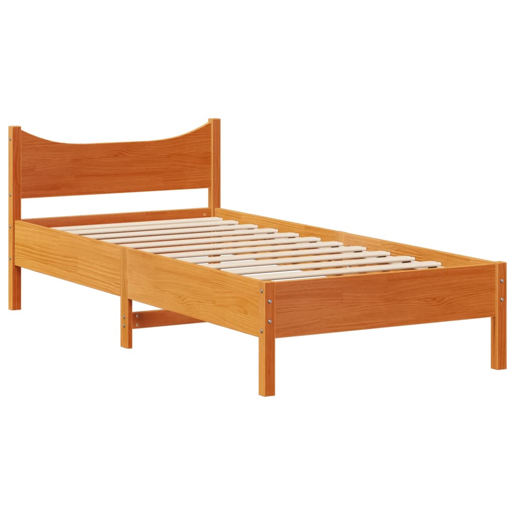 vidaXL Letto senza Materasso Marrone Cera 90x190 cm in Legno di Pino