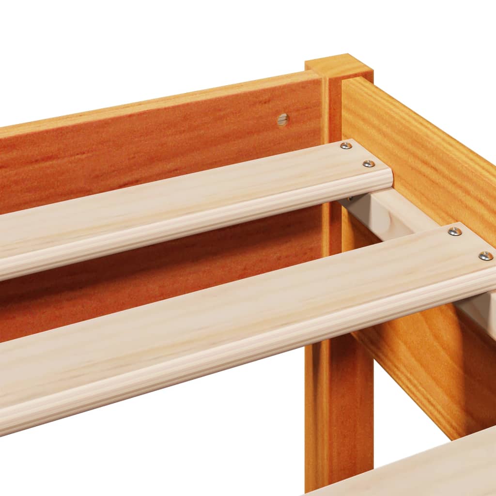 vidaXL Letto senza Materasso Marrone Cera 90x190 cm in Legno di Pino