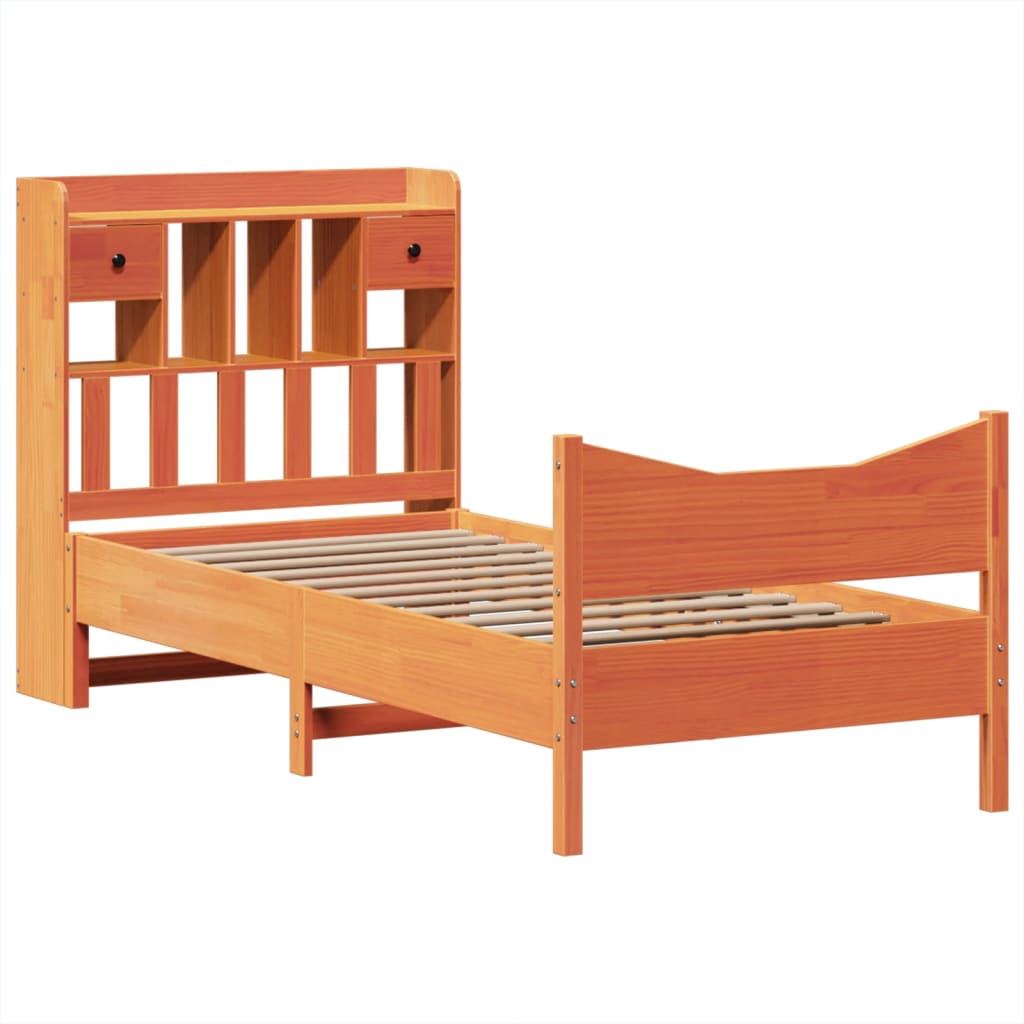 vidaXL Letto senza Materasso Marrone Cera 75x190 cm in Legno di Pino VIDAXL