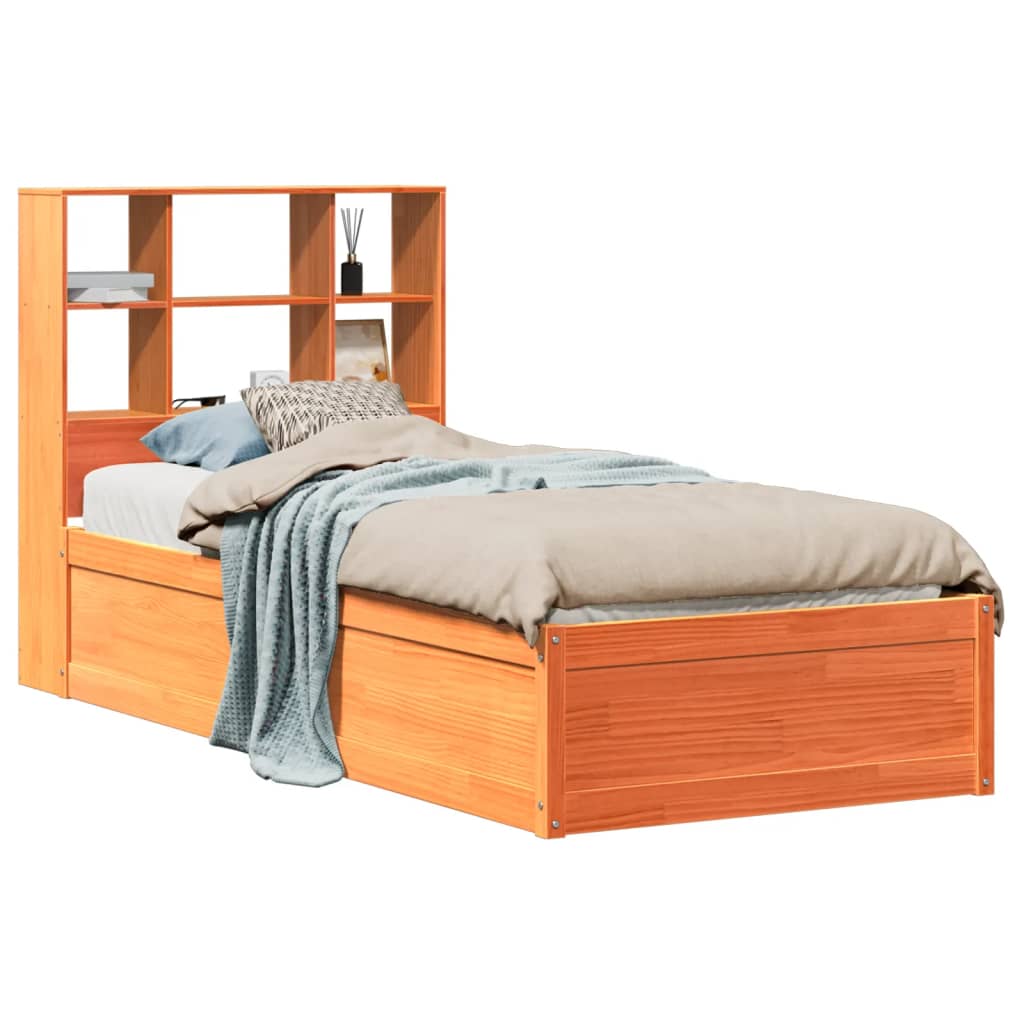 vidaXL Letto senza Materasso Marrone Cera 75x190 cm in Legno di Pino VIDAXL