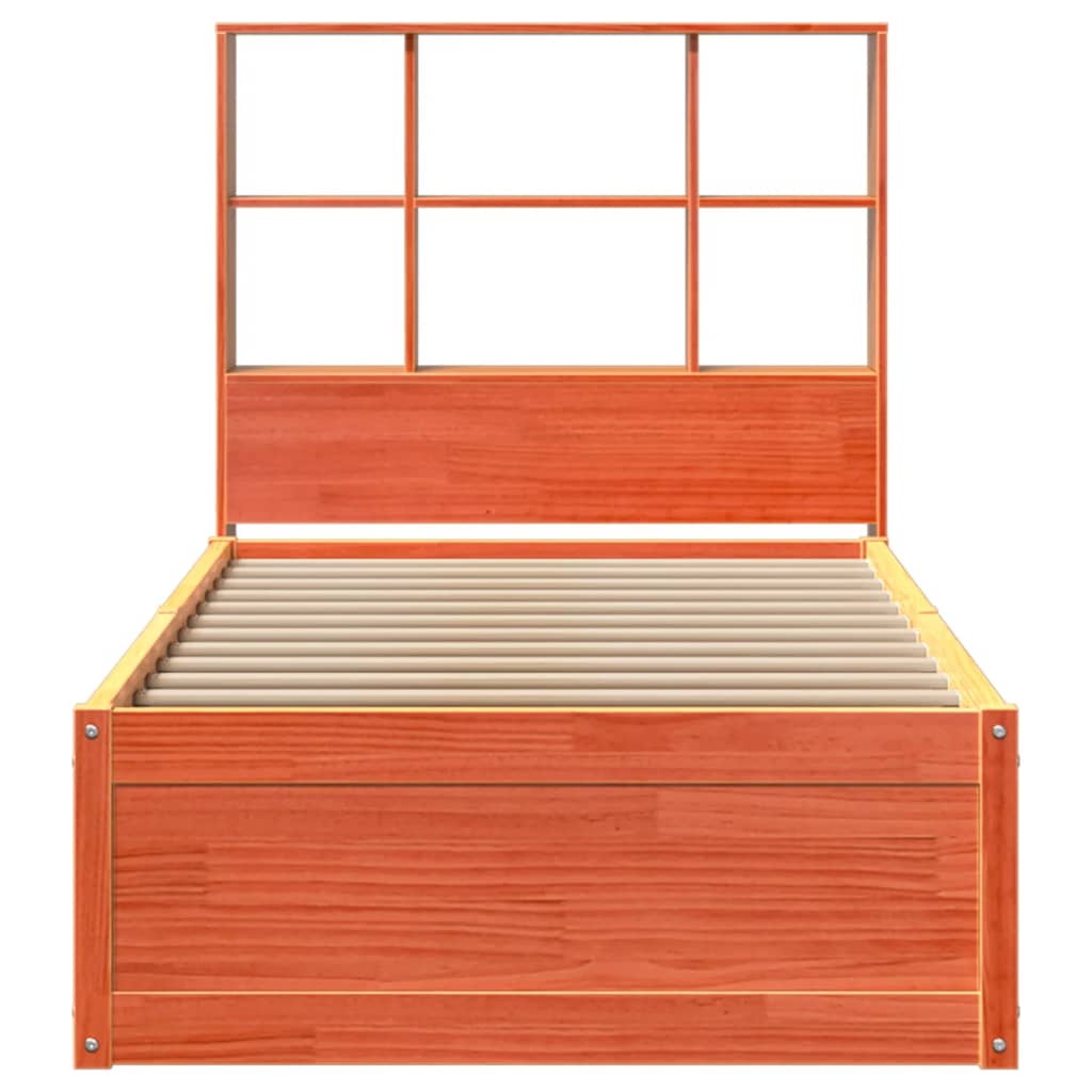 vidaXL Letto senza Materasso Marrone Cera 75x190 cm in Legno di Pino VIDAXL