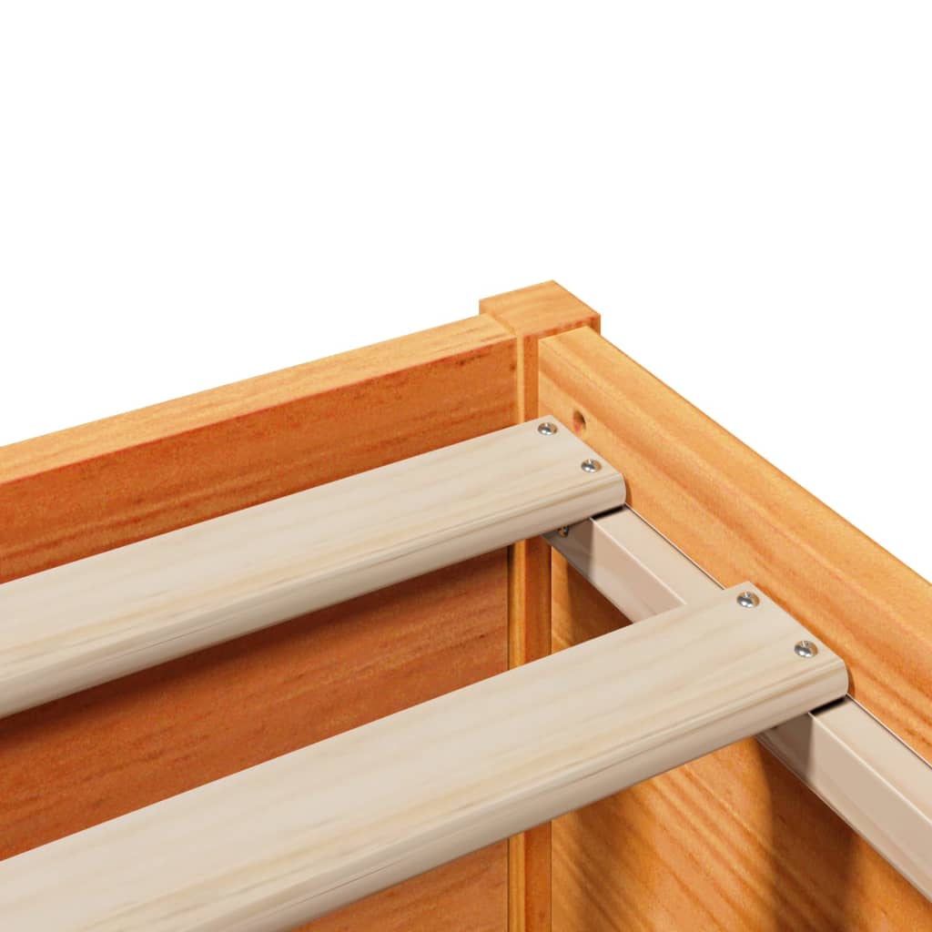 vidaXL Letto senza Materasso Marrone Cera 75x190 cm in Legno di Pino VIDAXL
