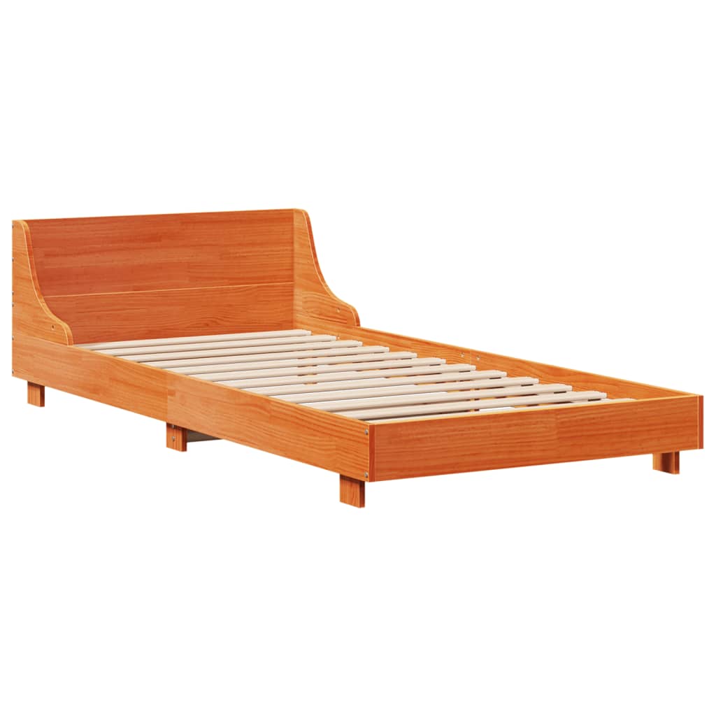 vidaXL Letto senza Materasso Marrone Cera 90x190 cm in Legno di Pino