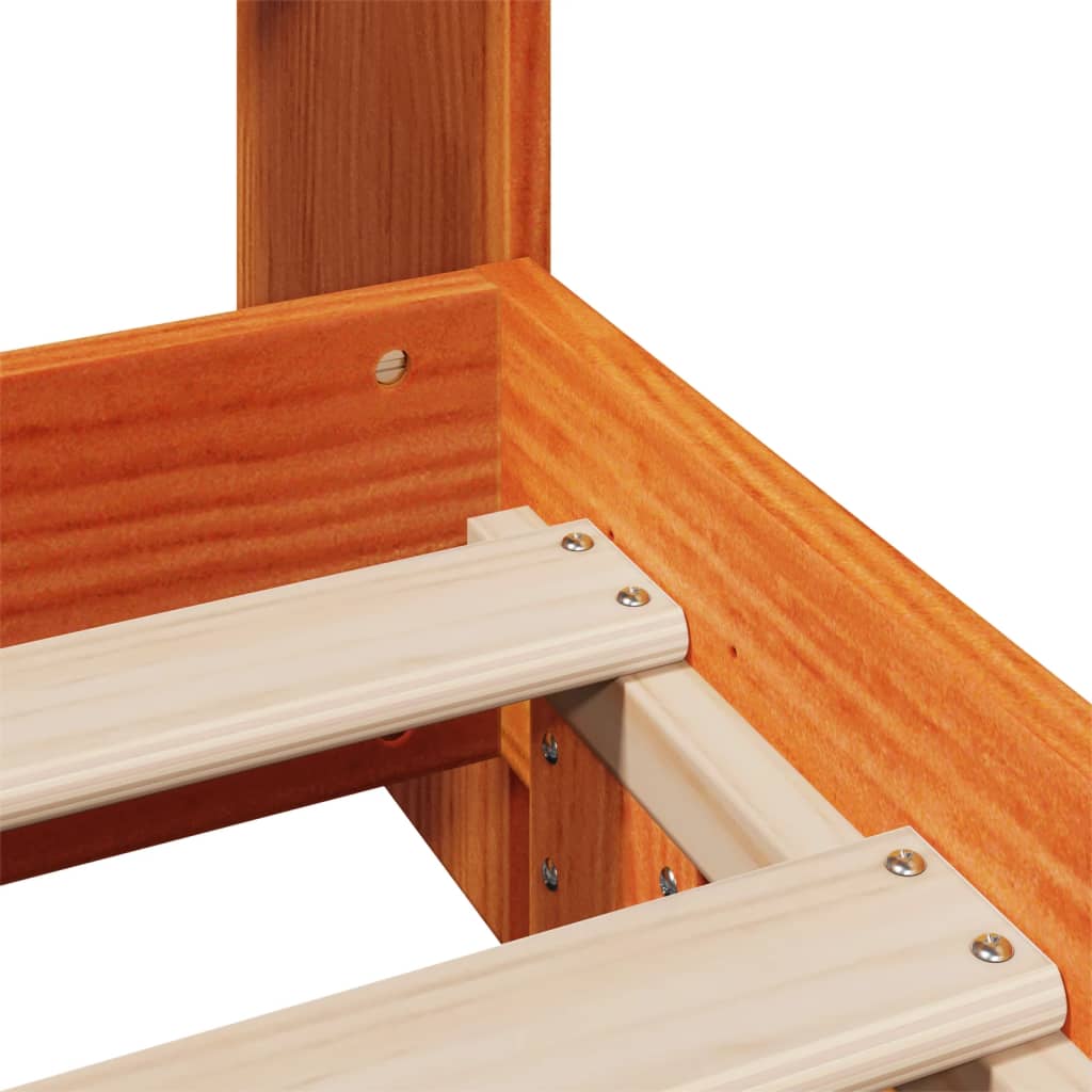 vidaXL Letto senza Materasso Marrone Cera 90x190 cm in Legno di Pino