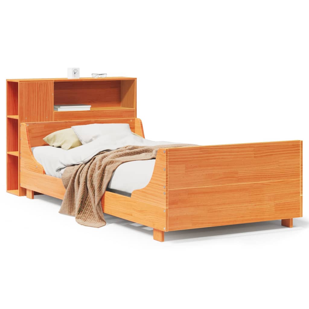 vidaXL Letto senza Materasso Marrone Cera 75x190 cm in Legno di Pino VIDAXL
