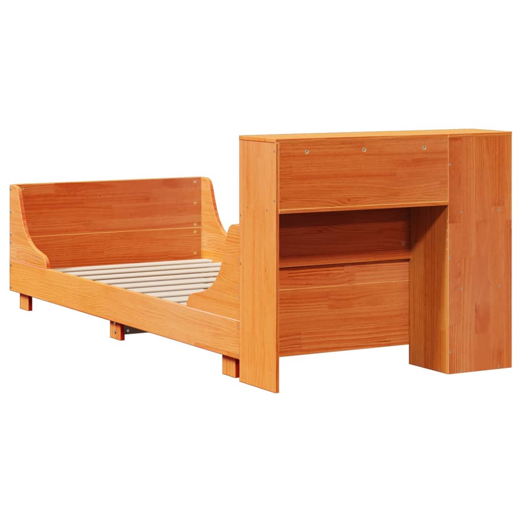 vidaXL Letto senza Materasso Marrone Cera 75x190 cm in Legno di Pino VIDAXL