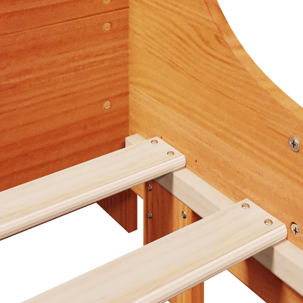 vidaXL Letto senza Materasso Marrone Cera 75x190 cm in Legno di Pino VIDAXL