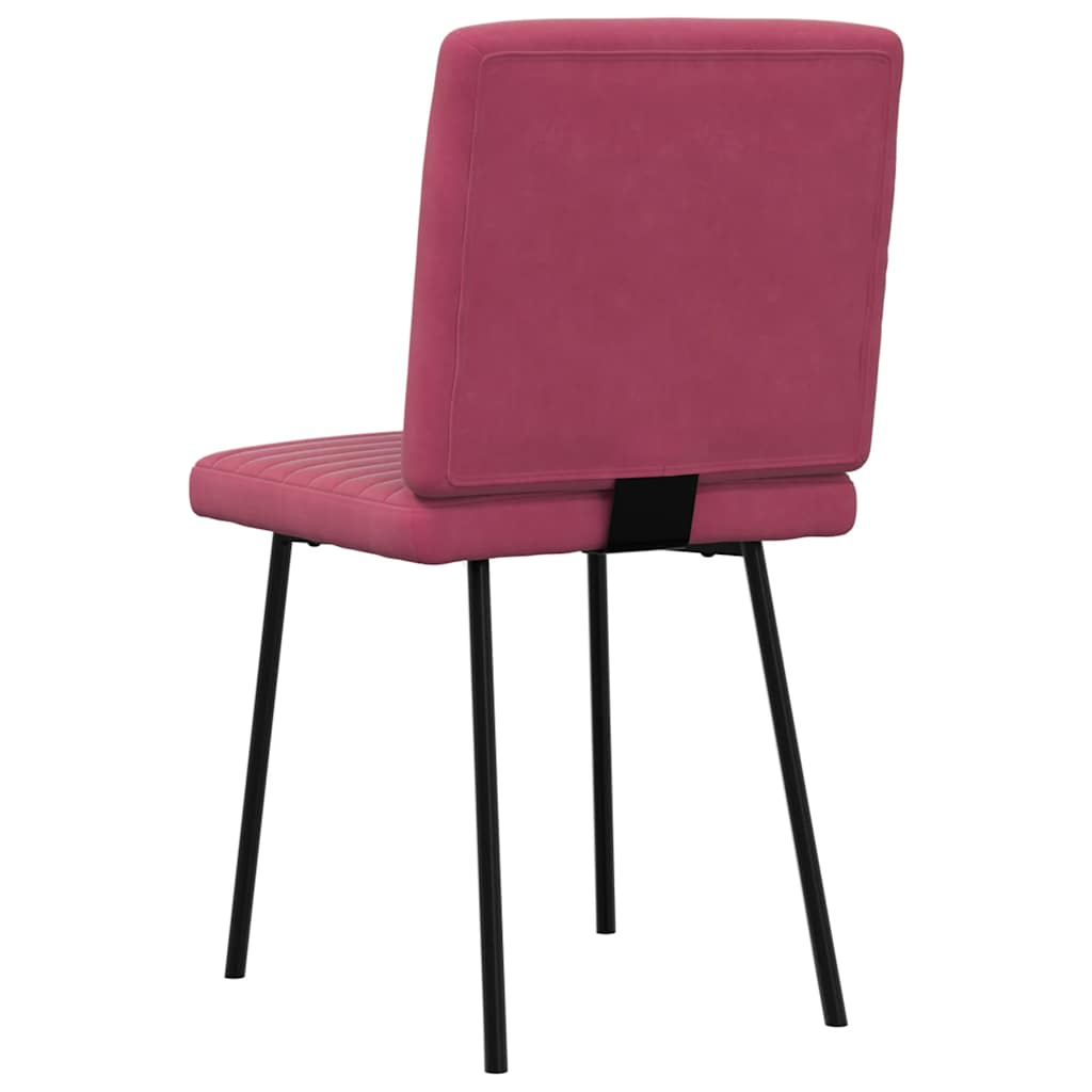 vidaXL Sedie da Pranzo 2 pz Rosso Vino in Velluto