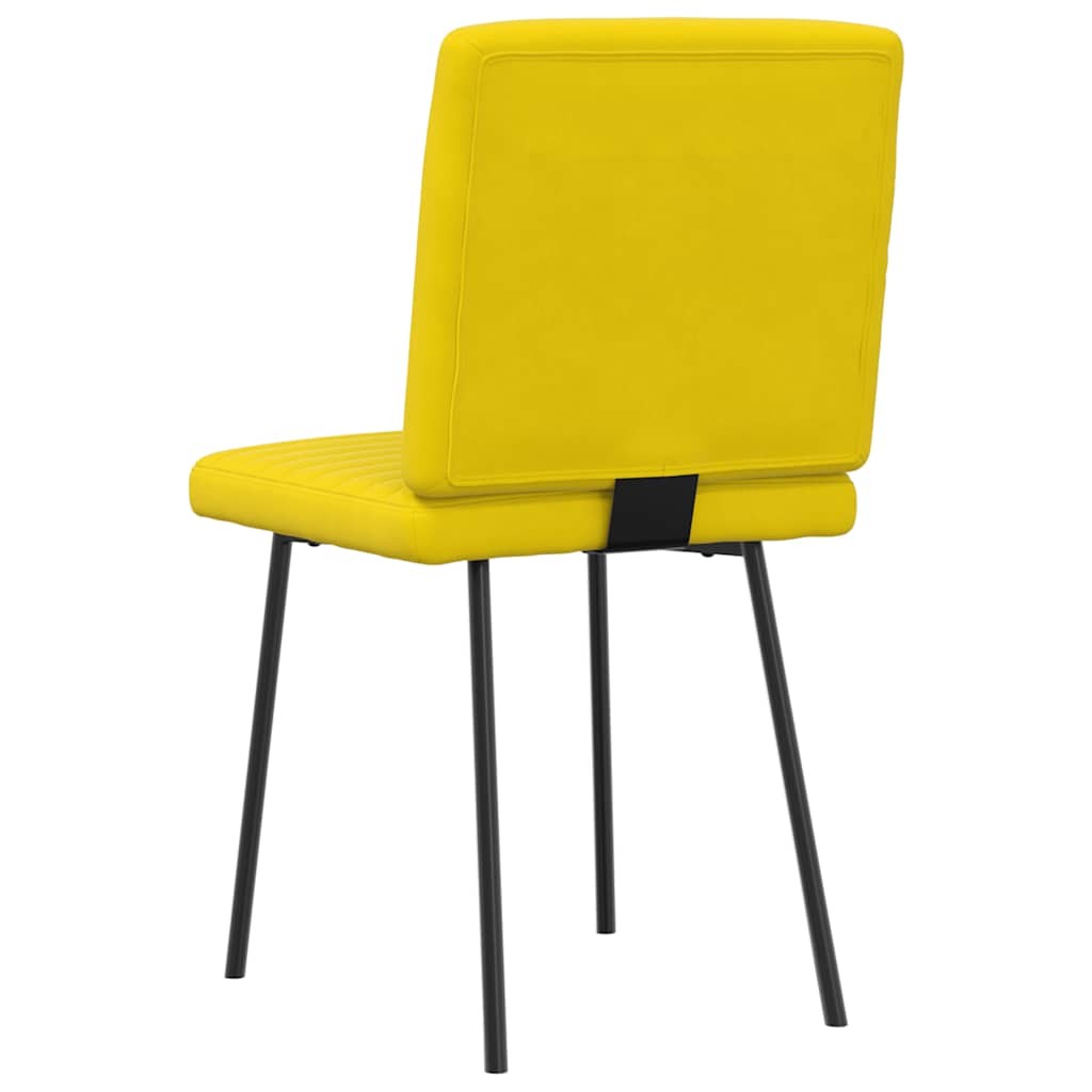 vidaXL Sedie da Pranzo 2 pz Gialle in Velluto