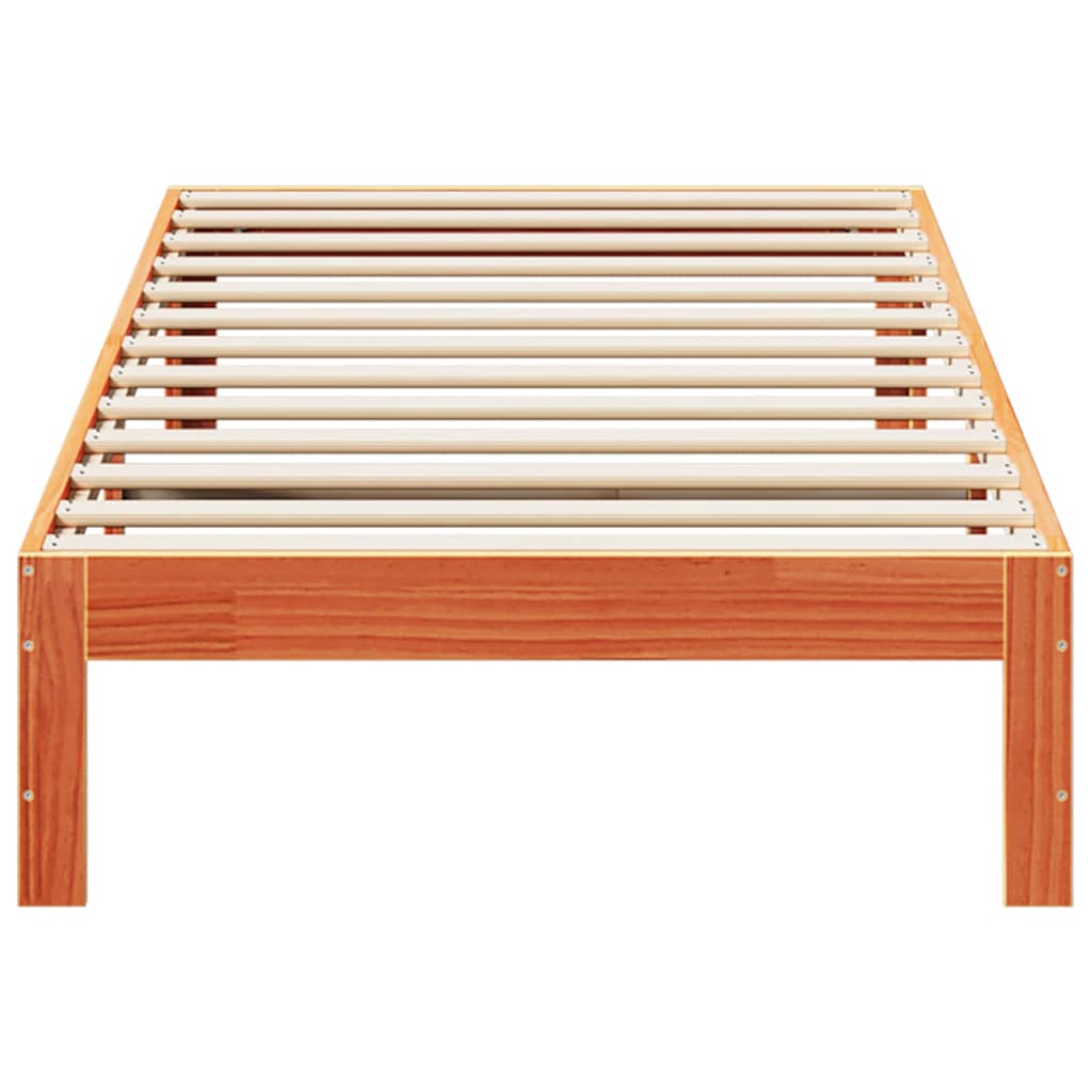 vidaXL Letto senza Materasso Marrone Cera 80x200 cm Legno di Pino