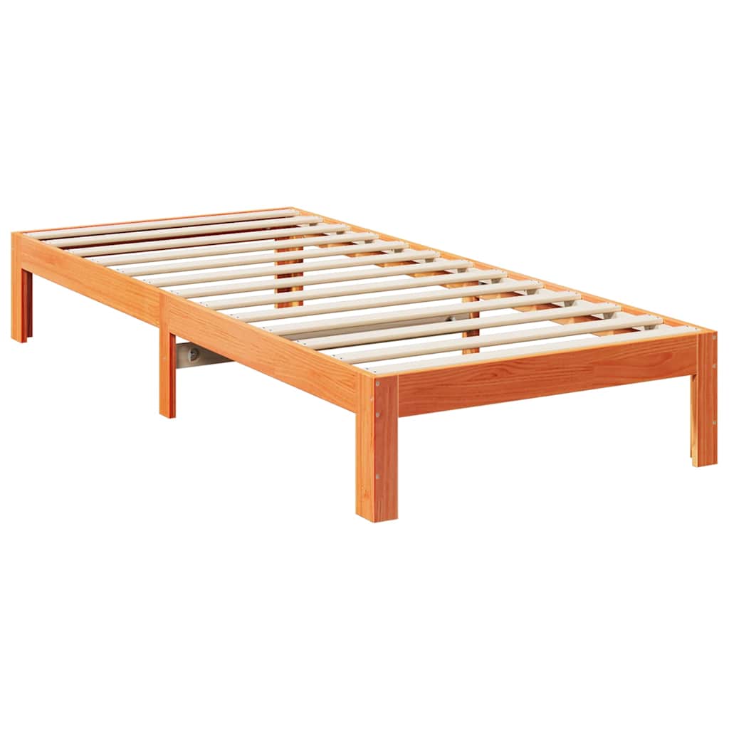 vidaXL Letto senza Materasso Marrone Cera 80x200 cm Legno di Pino