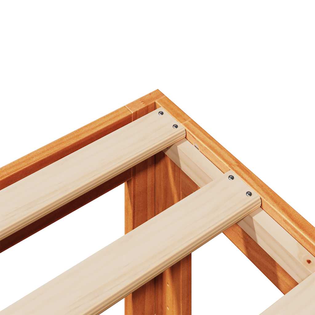 vidaXL Letto senza Materasso Marrone Cera 80x200 cm Legno di Pino