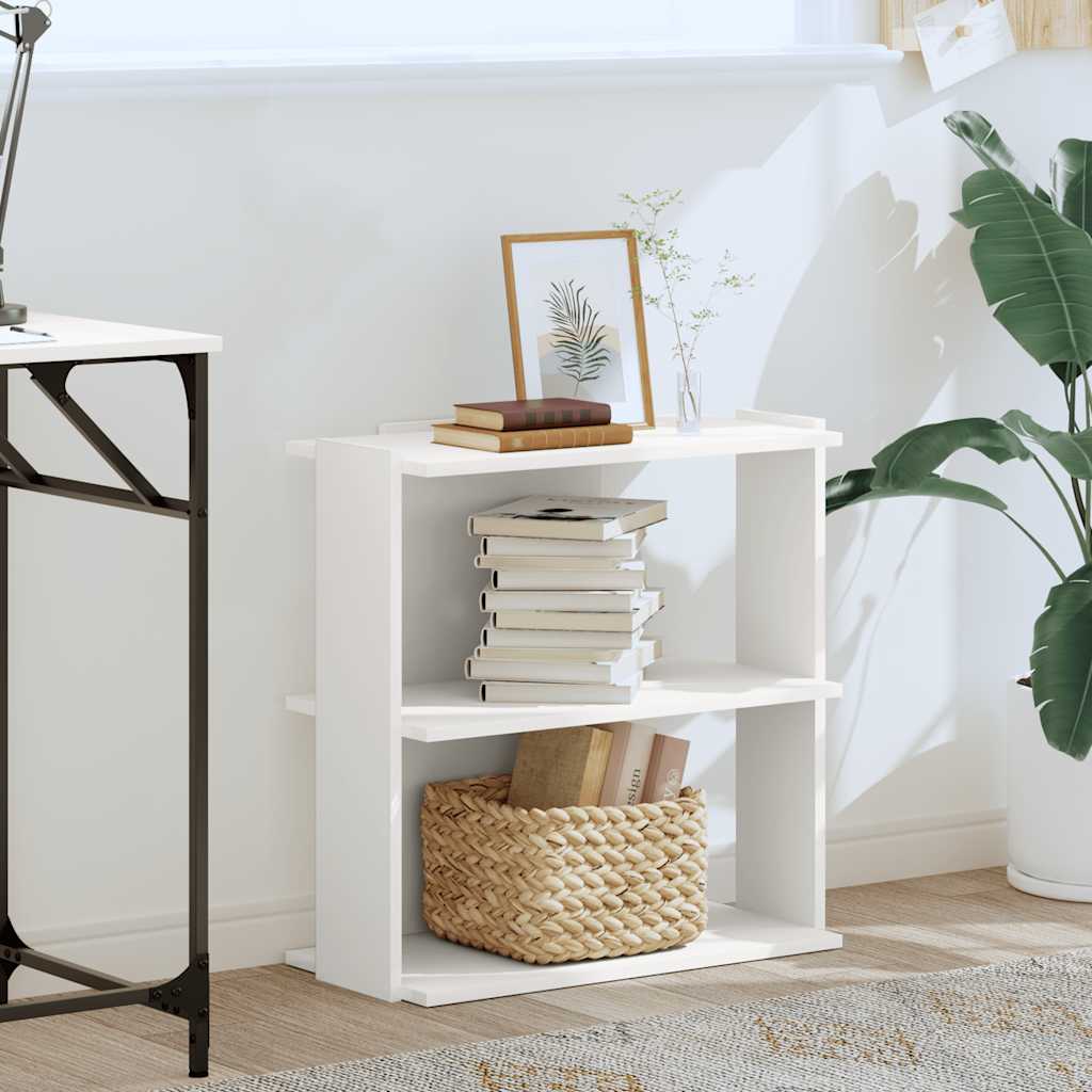 vidaXL Libreria a 3 Ripiani Bianca 60x30x60 cm in Legno Multistrato VIDAXL