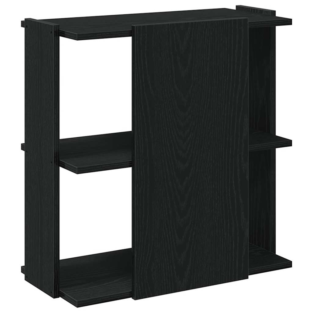 vidaXL Libreria a 3 Ripiani Nera 60x30x60 cm in Legno Multistrato