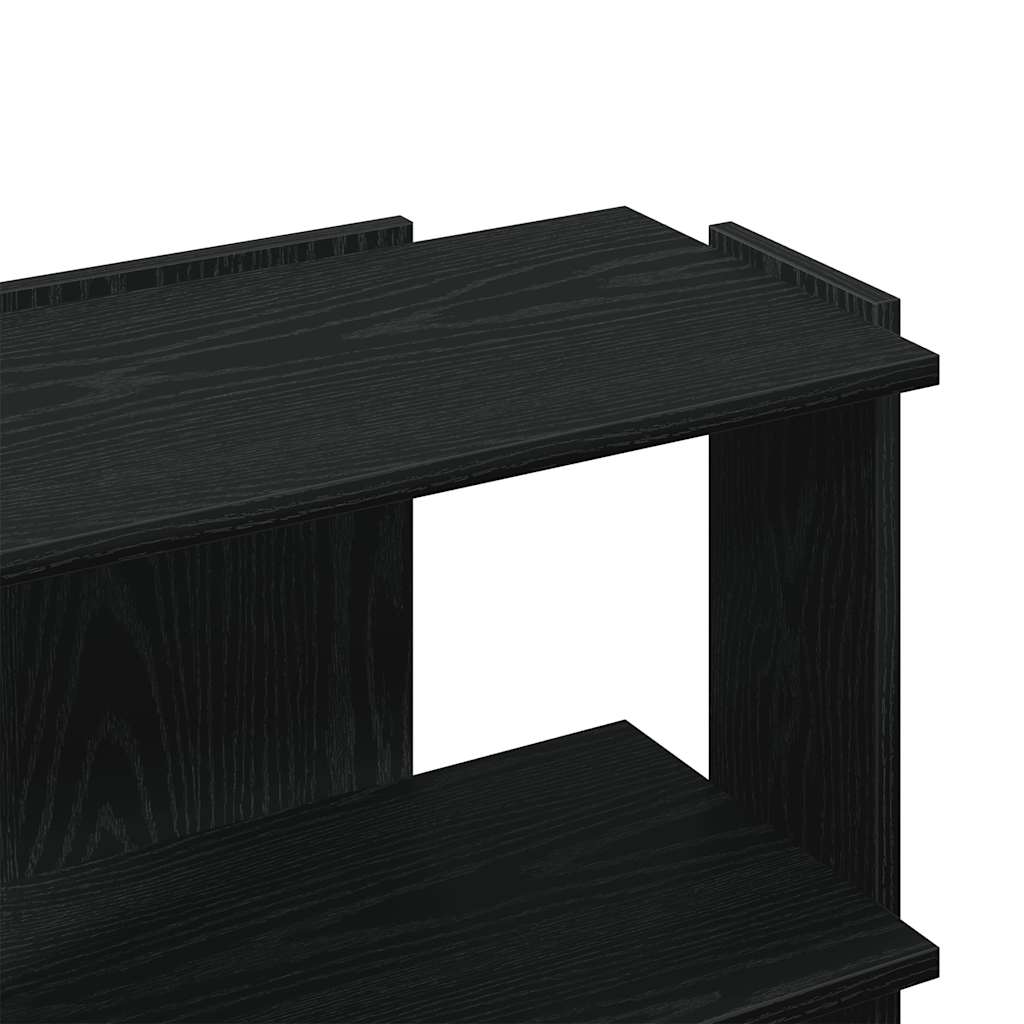 vidaXL Libreria a 3 Ripiani Nera 60x30x60 cm in Legno Multistrato