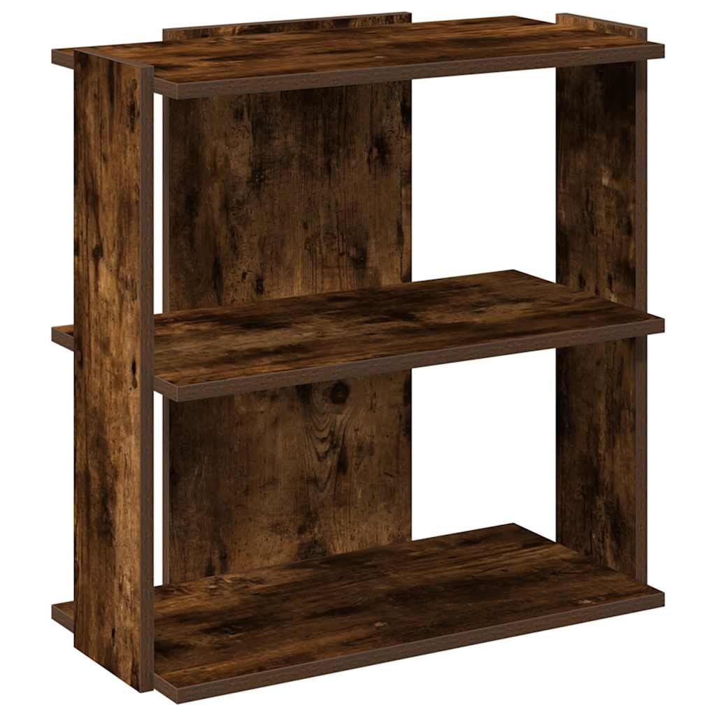 vidaXL Libreria a 3 Ripiani Rovere Fumo 60x30x60 cm Legno Multistrato VIDAXL