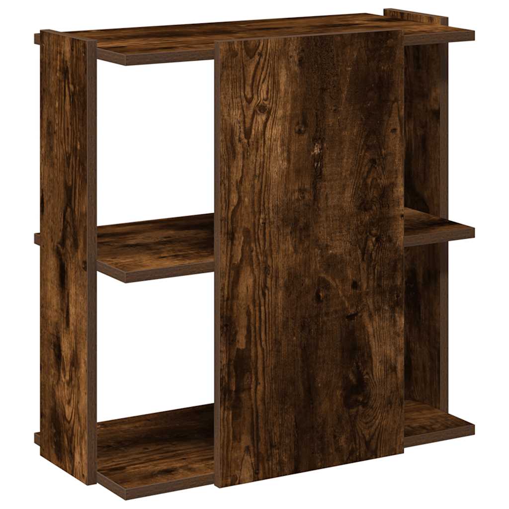 vidaXL Libreria a 3 Ripiani Rovere Fumo 60x30x60 cm Legno Multistrato VIDAXL