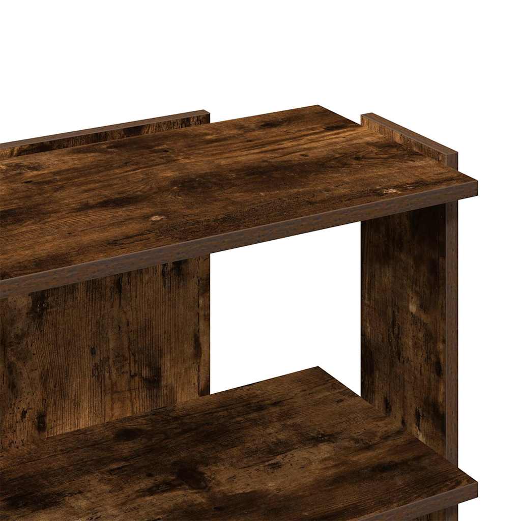 vidaXL Libreria a 3 Ripiani Rovere Fumo 60x30x60 cm Legno Multistrato VIDAXL