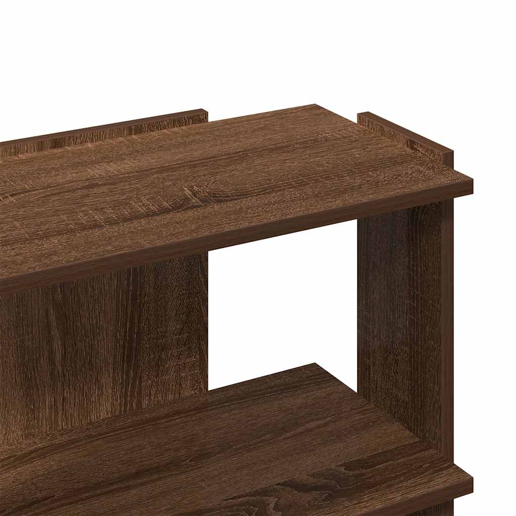 vidaXL Libreria 3 Ripiani Rovere Marrone 60x30x60 cm Legno Multistrato VIDAXL