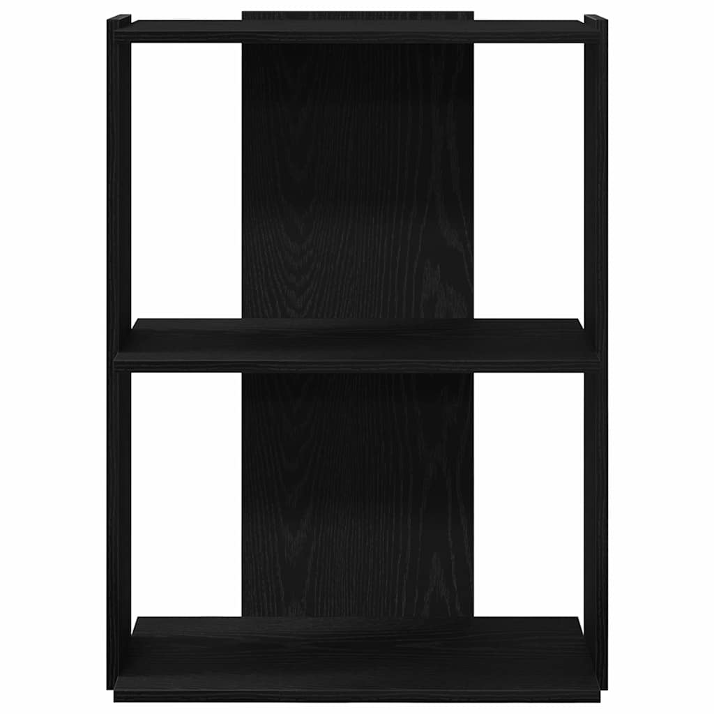 vidaXL Libreria a 3 Ripiani Nera 60x30x80 cm in Legno Multistrato