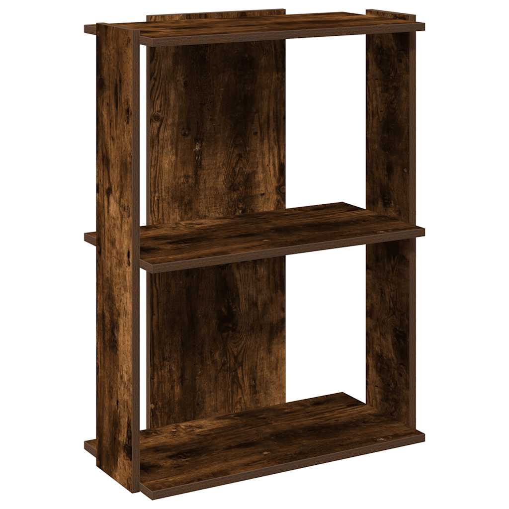 vidaXL Libreria a 3 Ripiani Rovere Fumo 60x30x80 cm Legno Multistrato