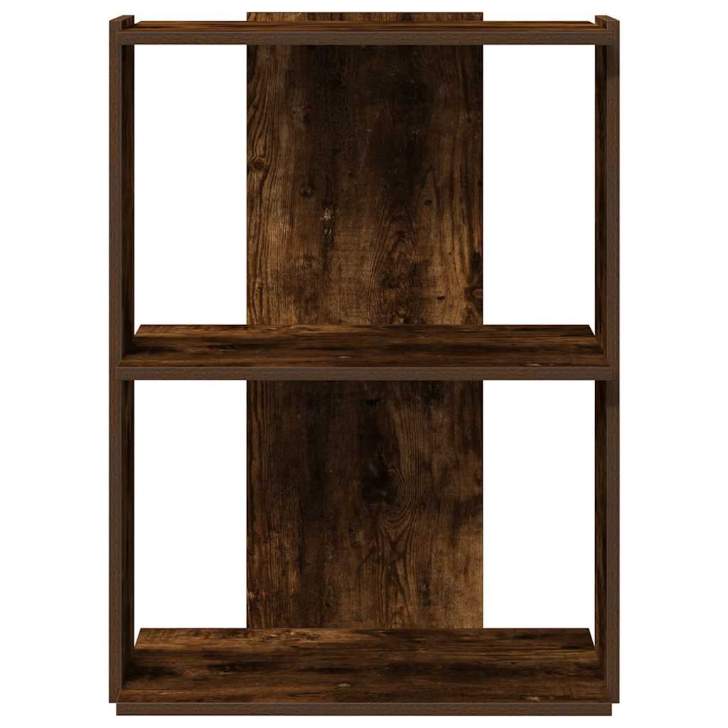 vidaXL Libreria a 3 Ripiani Rovere Fumo 60x30x80 cm Legno Multistrato