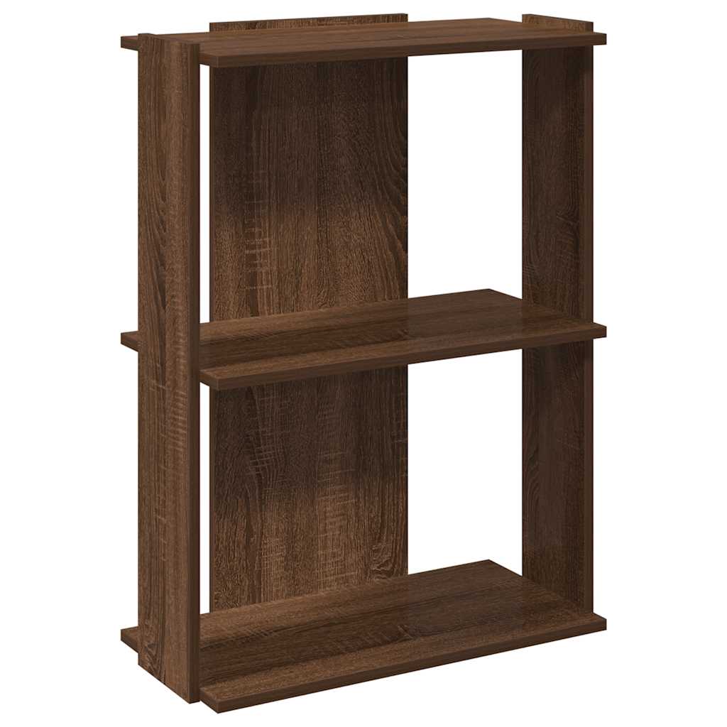 vidaXL Libreria 3 Ripiani Rovere Marrone 60x30x80 cm Legno Multistrato