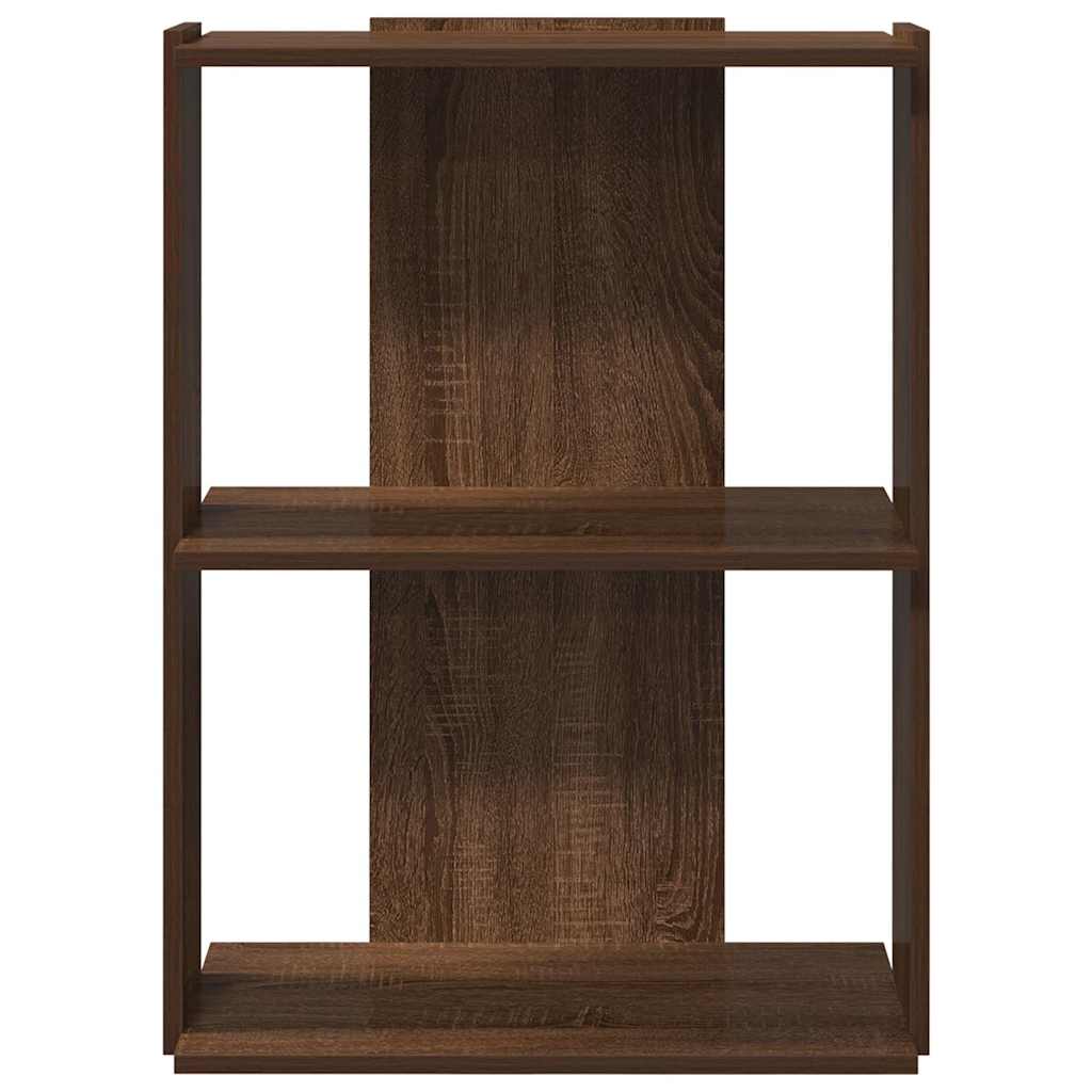 vidaXL Libreria 3 Ripiani Rovere Marrone 60x30x80 cm Legno Multistrato