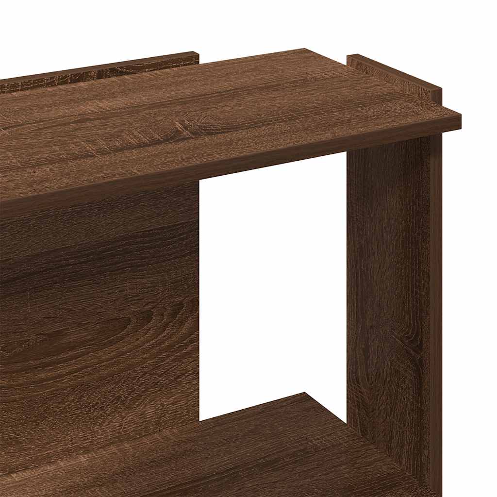 vidaXL Libreria 3 Ripiani Rovere Marrone 60x30x80 cm Legno Multistrato