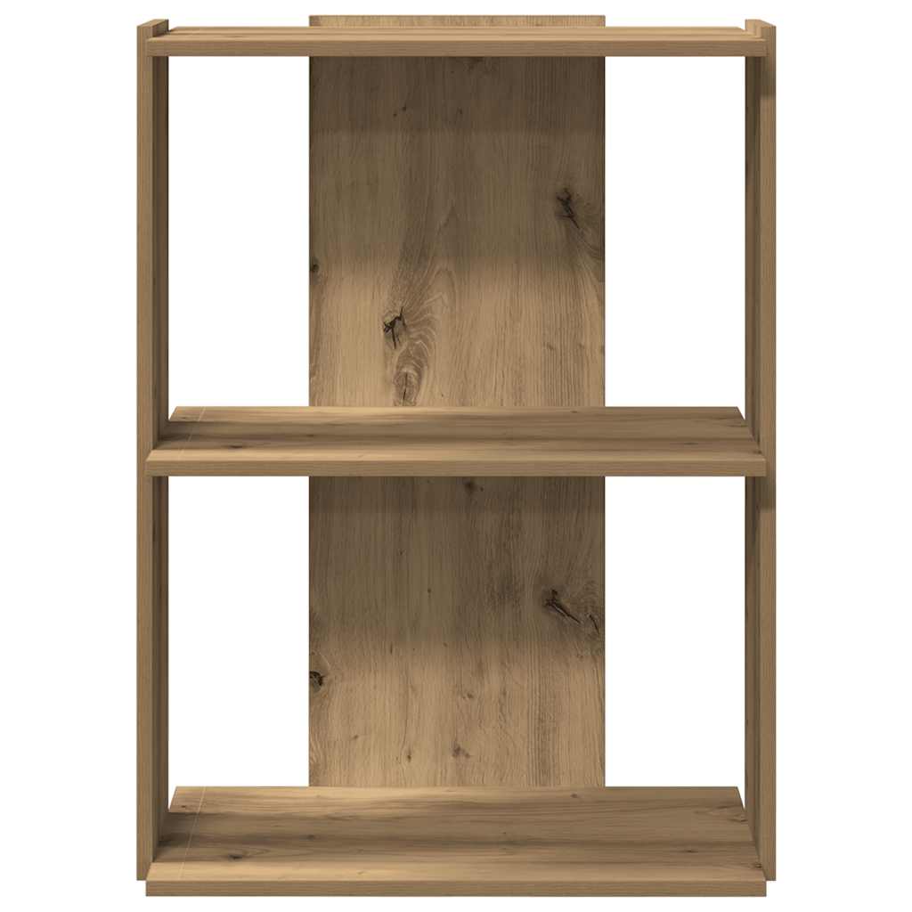 vidaXL Libreria a 3 Ripiani Rovere 60x30x80 cm Legno Multistrato VIDAXL