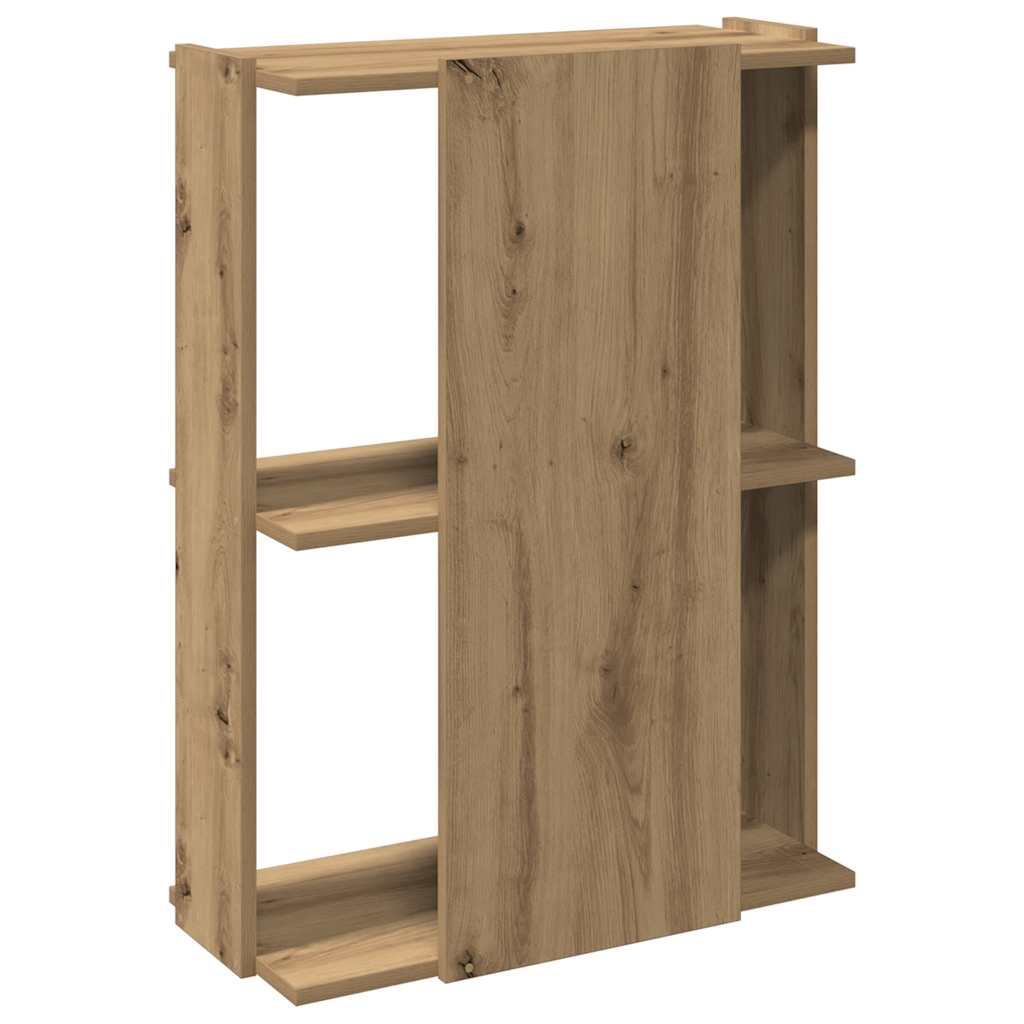 vidaXL Libreria a 3 Ripiani Rovere 60x30x80 cm Legno Multistrato VIDAXL