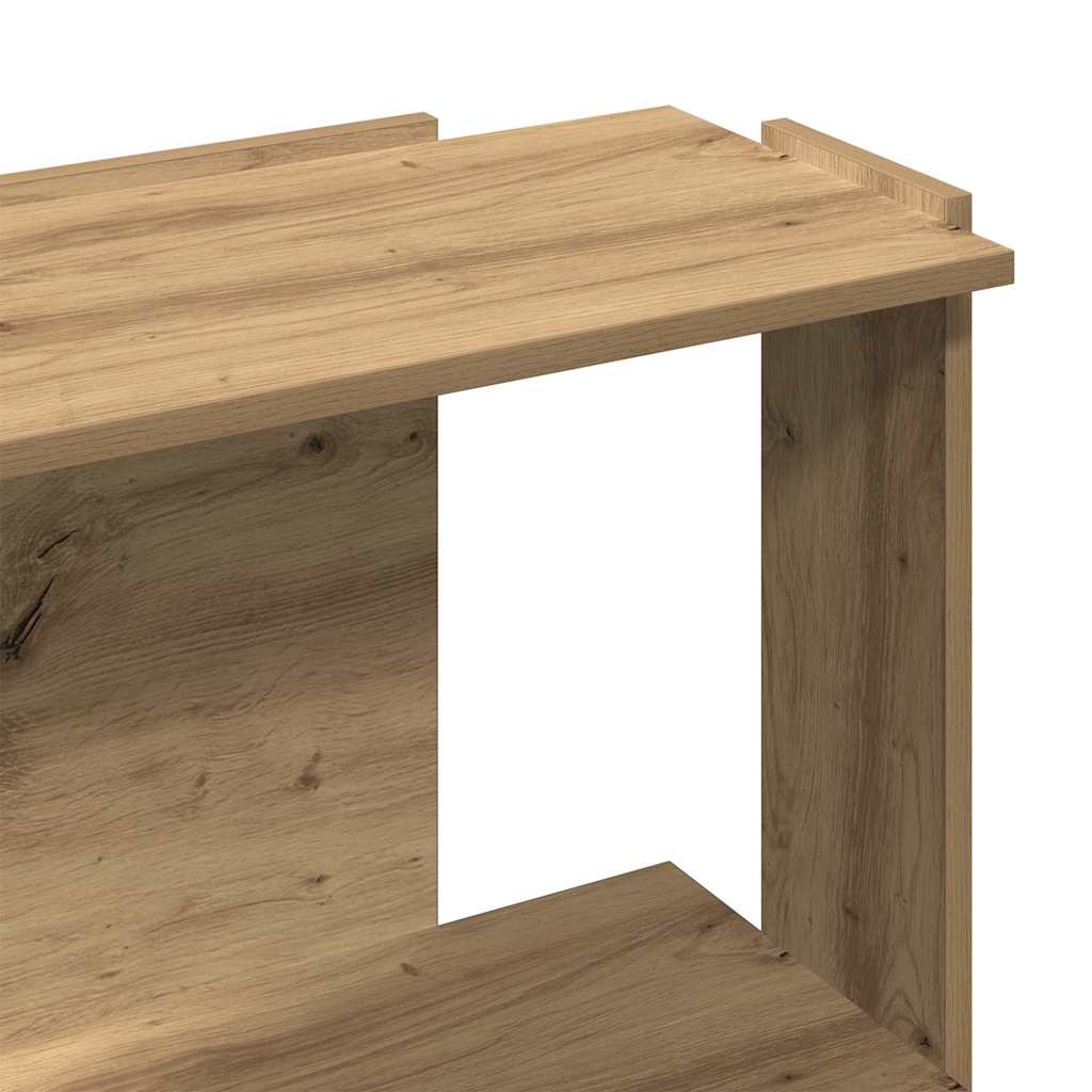 vidaXL Libreria a 3 Ripiani Rovere 60x30x80 cm Legno Multistrato VIDAXL