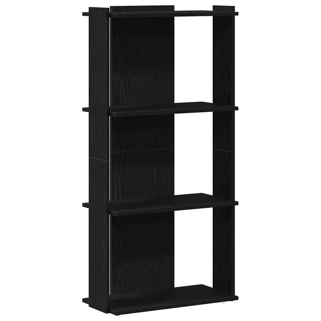vidaXL Libreria a 3 Ripiani Nera 60x30x120 cm in Legno Multistrato VIDAXL